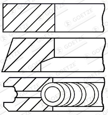 0811800000 GOETZE ENGINE Комплект поршневых колец