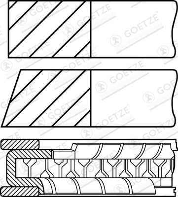 0845350000 GOETZE ENGINE Комплект поршневых колец