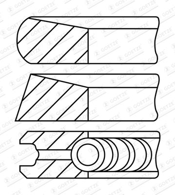 0844860000 GOETZE ENGINE Комплект поршневых колец