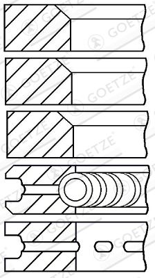 0816351100 GOETZE ENGINE Комплект поршневых колец