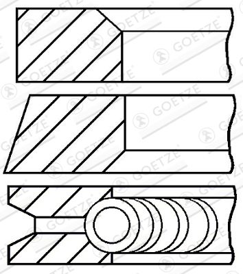 0833660000 GOETZE ENGINE Комплект поршневых колец