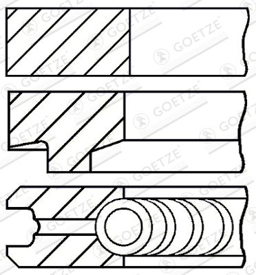 0814610000 GOETZE ENGINE Комплект поршневых колец