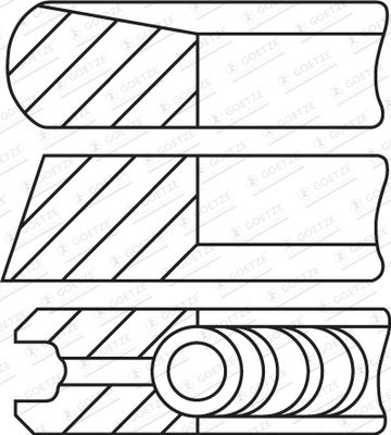 0843520000 GOETZE ENGINE Комплект поршневых колец