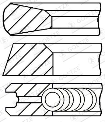 0878480000 GOETZE ENGINE Комплект поршневых колец