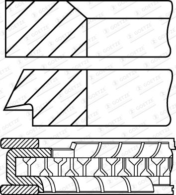 0842480040 GOETZE ENGINE Комплект поршневых колец