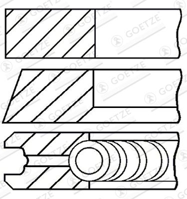 0843230710 GOETZE ENGINE Комплект поршневых колец