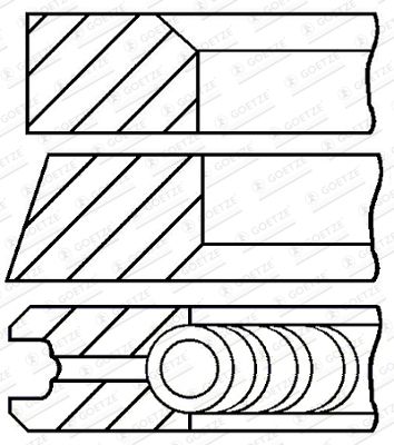 0843240700 GOETZE ENGINE Комплект поршневых колец