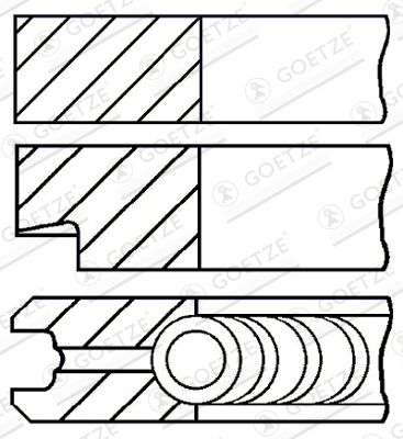 0878061110 GOETZE ENGINE Комплект поршневых колец