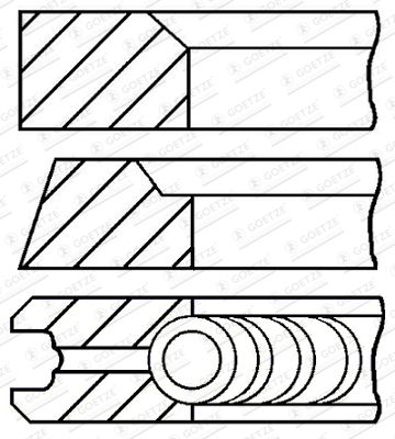 0843420700 GOETZE ENGINE Комплект поршневых колец