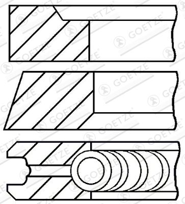 0833742200 GOETZE ENGINE Комплект поршневых колец