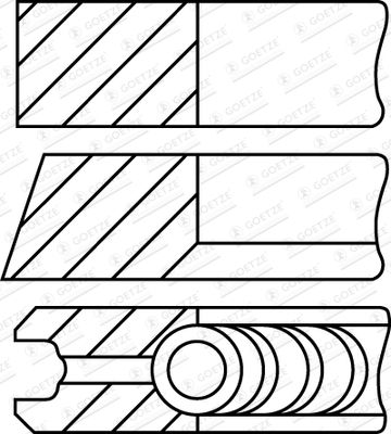 0896030010 GOETZE ENGINE Комплект поршневых колец