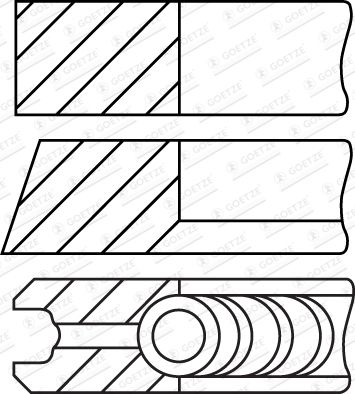 0843910710 GOETZE ENGINE Комплект поршневых колец