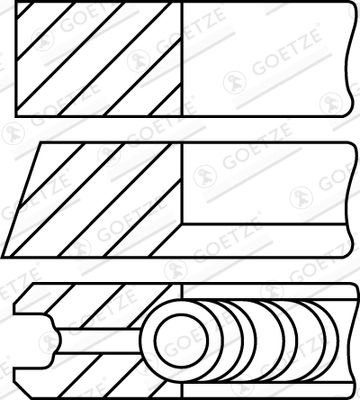 0810990010 GOETZE ENGINE Комплект поршневых колец