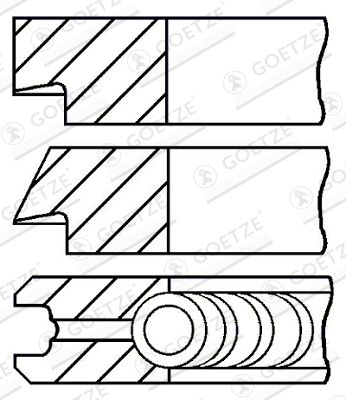 0812470600 GOETZE ENGINE Комплект поршневых колец