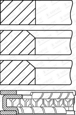 0810670010 GOETZE ENGINE Комплект поршневых колец