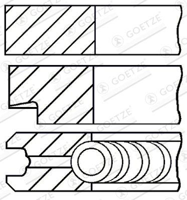 0842180000 GOETZE ENGINE Комплект поршневых колец