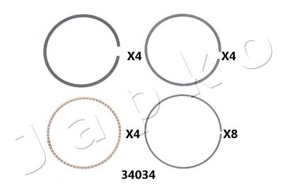 434034J JAPKO Поршневое кольцо