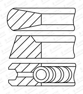 0844760700 GOETZE ENGINE Комплект поршневых колец