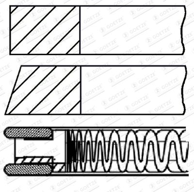 0843690700 GOETZE ENGINE Комплект поршневых колец