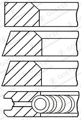 0816510010 GOETZE ENGINE Комплект поршневых колец