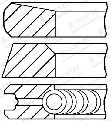 0844030010 GOETZE ENGINE Комплект поршневых колец