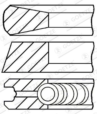 0813310710 GOETZE ENGINE Комплект поршневых колец