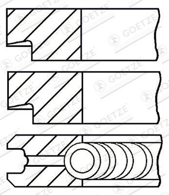 0814520600 GOETZE ENGINE Комплект поршневых колец