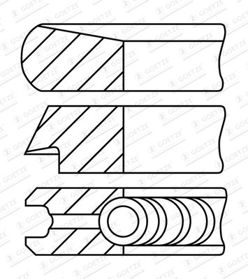 0844790000 GOETZE ENGINE Комплект поршневых колец