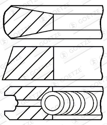 0852440000 GOETZE ENGINE Комплект поршневых колец