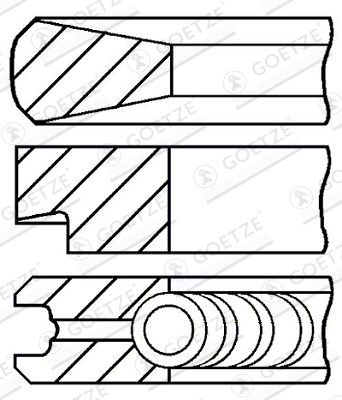 0833540000 GOETZE ENGINE Комплект поршневых колец