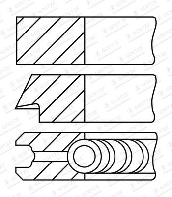 0844290700 GOETZE ENGINE Комплект поршневых колец