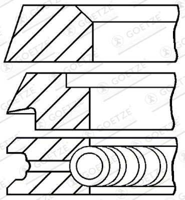 0831960010 GOETZE ENGINE Комплект поршневых колец