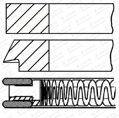 0842440700 GOETZE ENGINE Комплект поршневых колец