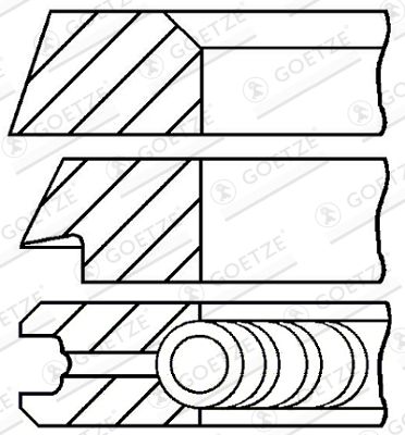 0839450500 GOETZE ENGINE Комплект поршневых колец