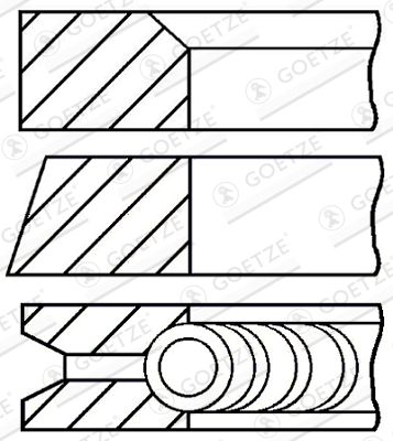 0850220700 GOETZE ENGINE Комплект поршневых колец