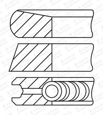 0845060000 GOETZE ENGINE Комплект поршневых колец