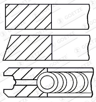 0852910000 GOETZE ENGINE Комплект поршневых колец