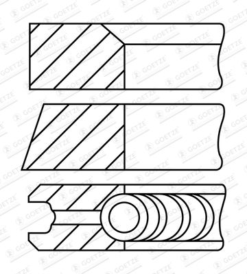 0845070000 GOETZE ENGINE Комплект поршневых колец