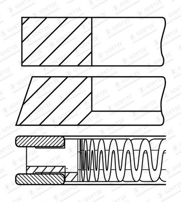 0844830000 GOETZE ENGINE Комплект поршневых колец