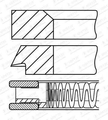 0842470700 GOETZE ENGINE Комплект поршневых колец