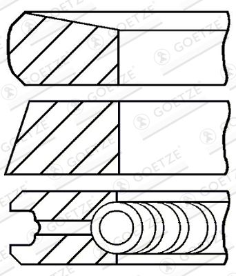 0842240000 GOETZE ENGINE Комплект поршневых колец