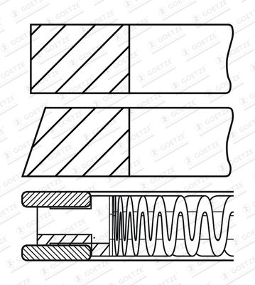 0843770700 GOETZE ENGINE Комплект поршневых колец