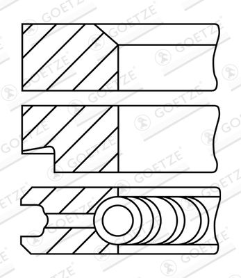 0817670010 GOETZE ENGINE Комплект поршневых колец