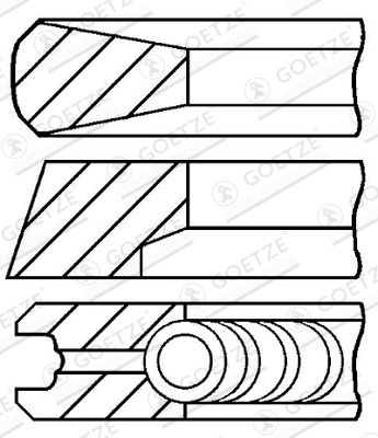 0885470800 GOETZE ENGINE Комплект поршневых колец