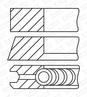 0845020000 GOETZE ENGINE Комплект поршневых колец