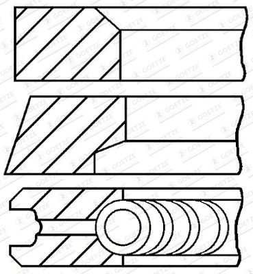 0844510500 GOETZE ENGINE Комплект поршневых колец