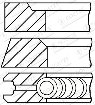 0831760010 GOETZE ENGINE Комплект поршневых колец