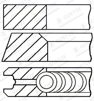 0831871010 GOETZE ENGINE Комплект поршневых колец