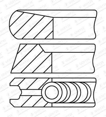 0845260000 GOETZE ENGINE Комплект поршневых колец