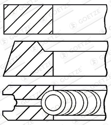 0852110000 GOETZE ENGINE Комплект поршневых колец